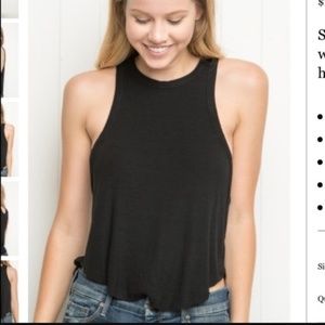 Brandy Melville black high neck racer back tank